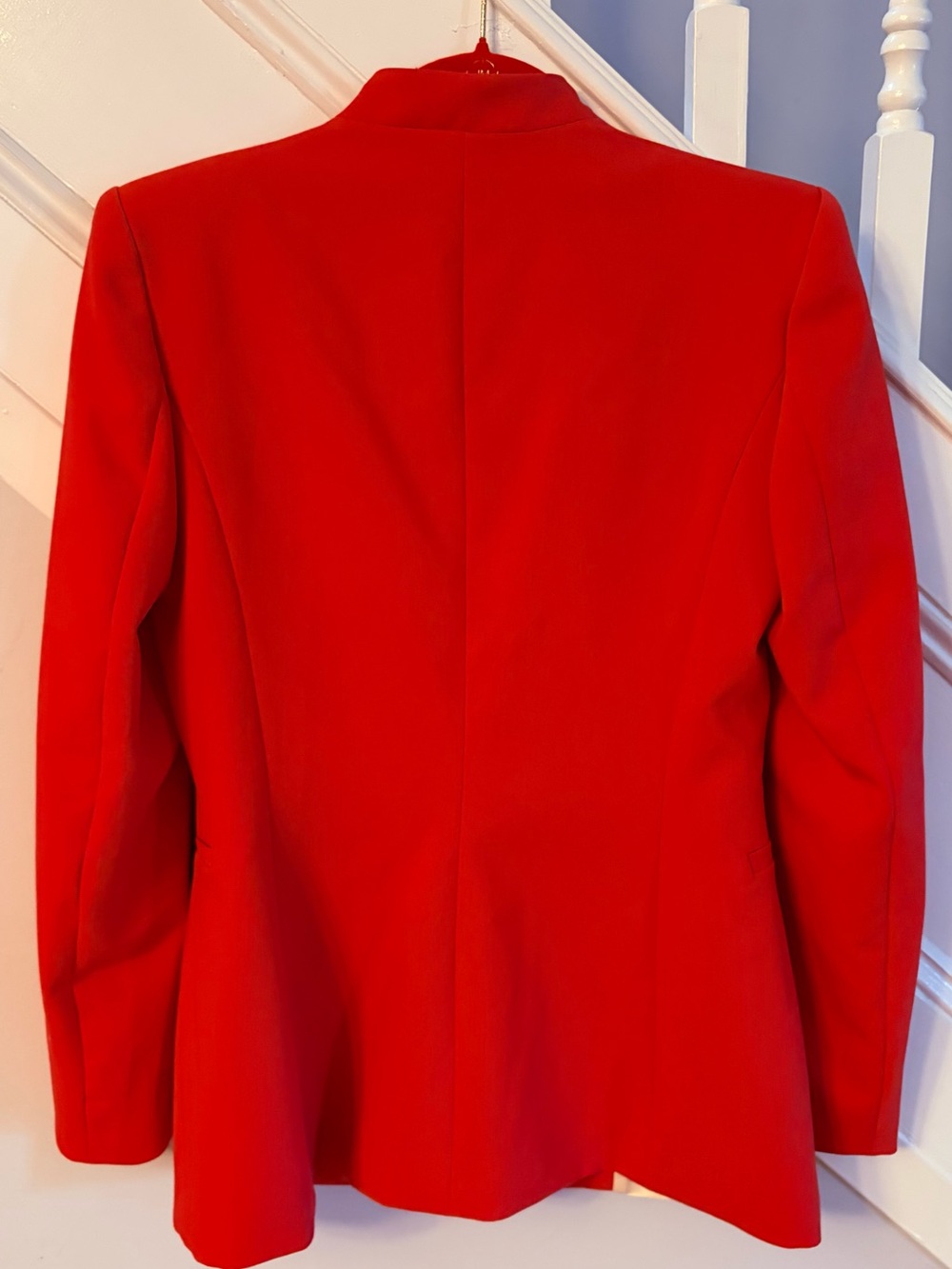 Zara Collarless Women's Red Tailored Blazer and Pants Suit Size Small NWOT - Picture 7 of 10